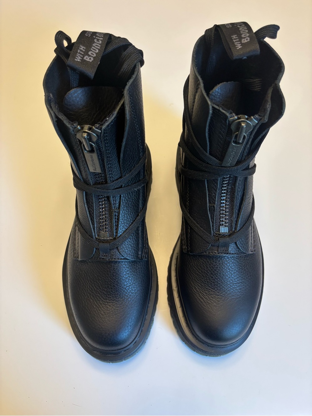 Dr. Martens Jarrick II Laced Leather Platform Boots Black - Picture 3 of 7